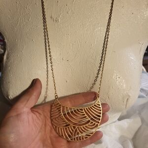 TRUE Brand Elegant Gold Scroll  Necklace